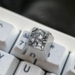 1U Titanium Alloy Artisan Keycaps Precision Pointillism for Mechanical Keyboard -Galbrena